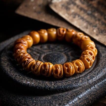 Kailash Soul Yak Bone Mala Bracelet  Shmashana Edition