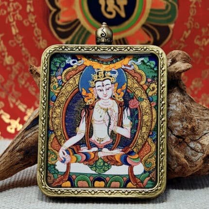 Kailash Soul Hand-Painted Tibetan White Tara Thangka – Goddess of Healing, Longevity & Peace