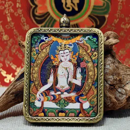 Kailash Soul Hand-Painted Tibetan White Tara Thangka – Goddess of Healing, Longevity & Peace